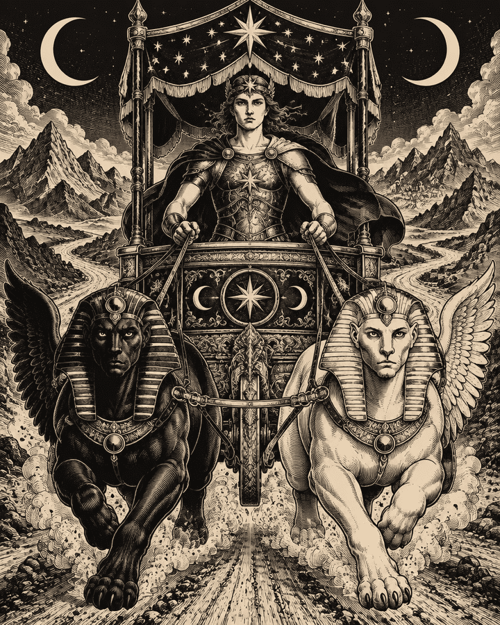 Original Hunch artwork for The Chariot
