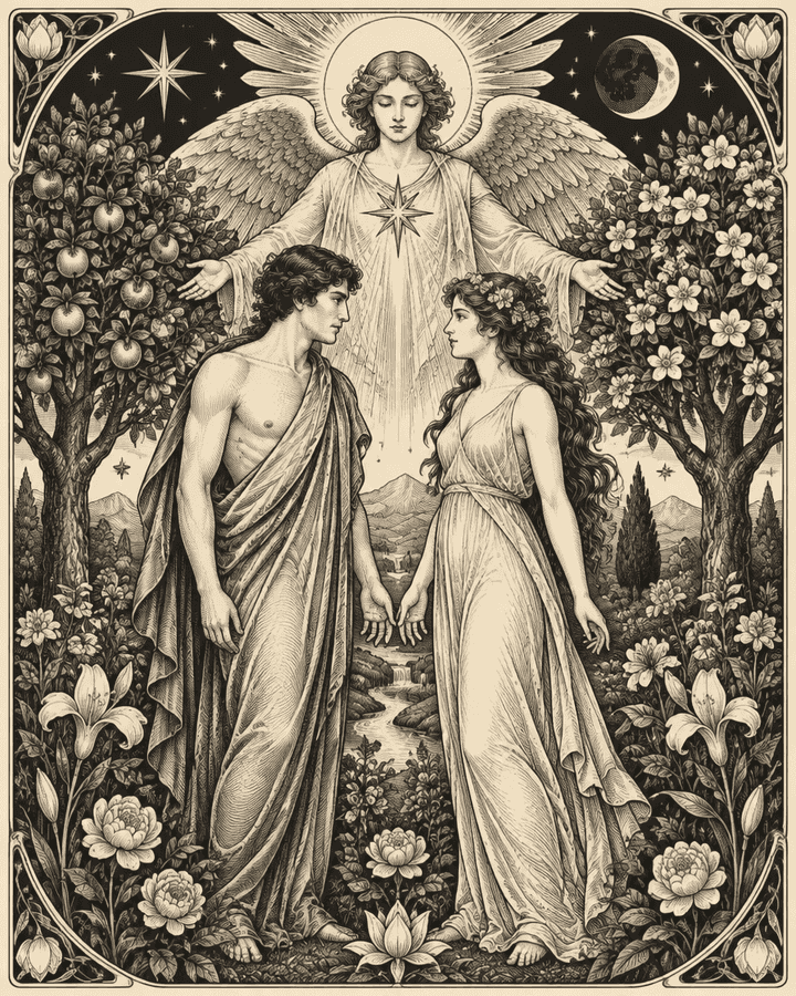 Original Hunch artwork for The Lovers