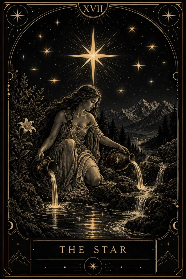 The Star tarot card illustration by Hunch